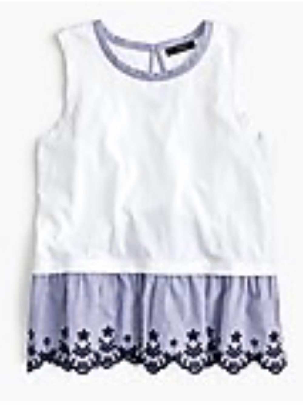 J. Crew Peplum Tulip-Back Tank Top